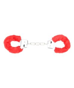 Bound to Play. Heavy Duty Furry Handcuffs Red