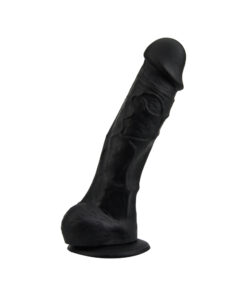 Loving Joy 7 Inch Realistic Silicone Dildo with Suction Cup and Balls Black
