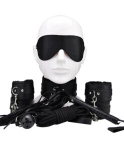 Bound to Play Beginner's Bondage Kit Black (8 Piece)